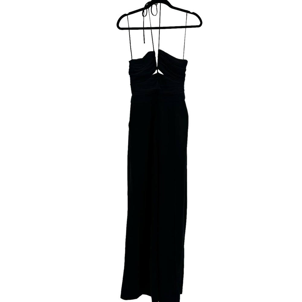 Jonathan Simkhai Gala Plisse Cut Out Jumpsuit Black Size 4 NWT - Picture 6 of 11
